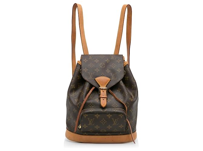 LOUIS VUITTON Brown Monogram Canvas Montsouris MM Backpack - The