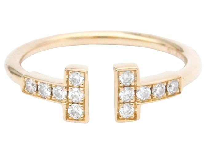 Tiffany & Co T Dourado Ouro rosa  ref.1031164