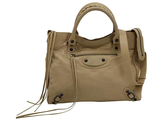 Balenciaga Classic City Bag in Beige Leather  ref.1031218