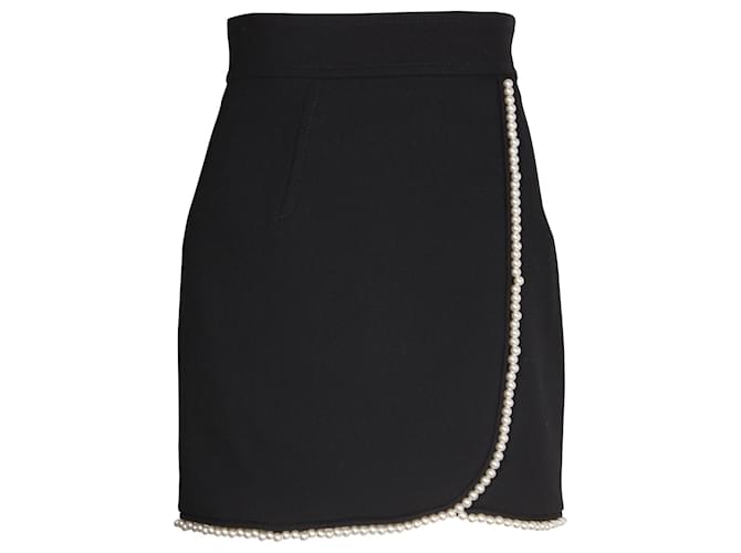 Sandro Mini-jupe Vicky à Bordures De Perles Simulées En Polyester