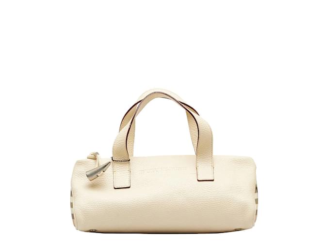 Burberry Leather Handbag White  ref.1031264