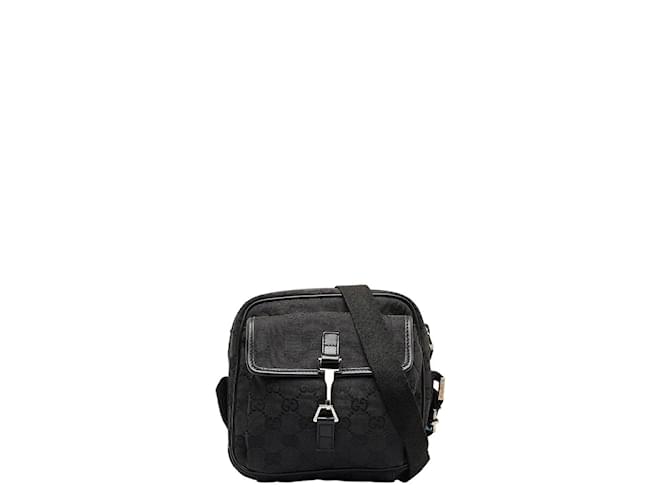 Gucci GG Canvas Shoulder Bag 90470 Black Cloth  ref.1031276