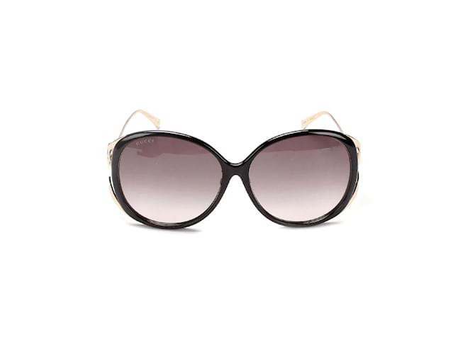 Gucci Übergroße getönte Sonnenbrille GG 0226 Schwarz Kunststoff  ref.1031280