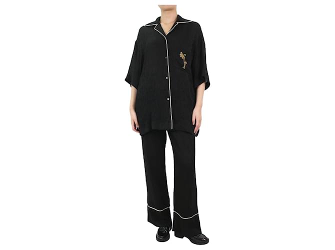 Palm Angels Conjunto de pijama sarau preto - tamanho IT 42 Viscose  ref.1031319