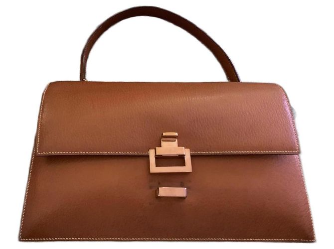 Bolsa Hermès Camel em pecarí e pele de cordeiro Camelo