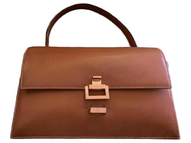 Hermès Handbags Camel Leather Lambskin  ref.1031382