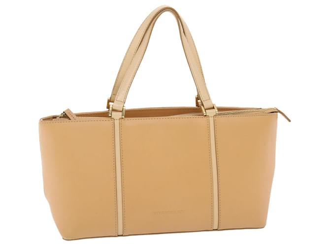 BURBERRY Hand Bag Leather Beige Auth ep1293  ref.1031538