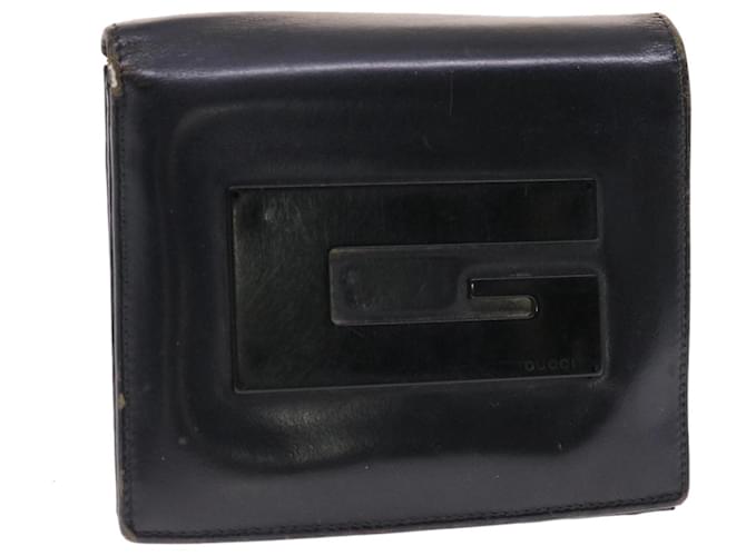 GUCCI Wallet Leather Black Auth 50289  ref.1031545