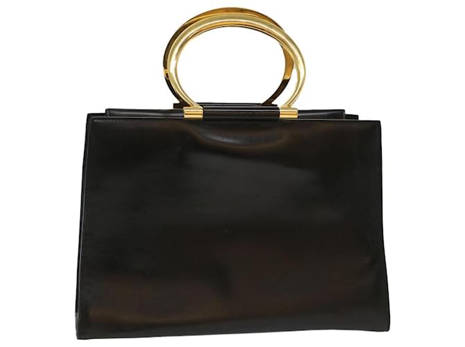 Céline CELINE Hand Bag Leather Black Auth 50187  ref.1031552
