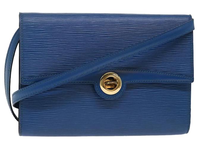 LOUIS VUITTON Epi Pochette Arche Shoulder Bag Blue M52575 LV Auth 50104 Leather  ref.1031558