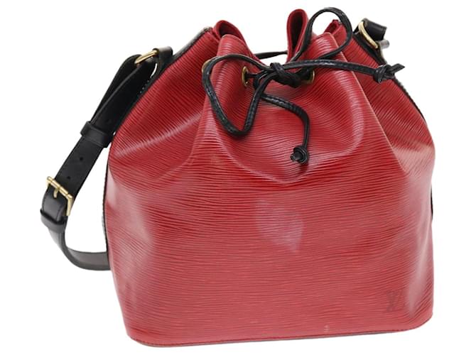 LOUIS VUITTON Epi Petit Noe Shoulder Bag bicolor Black Red M44172 LV Auth  bs3388