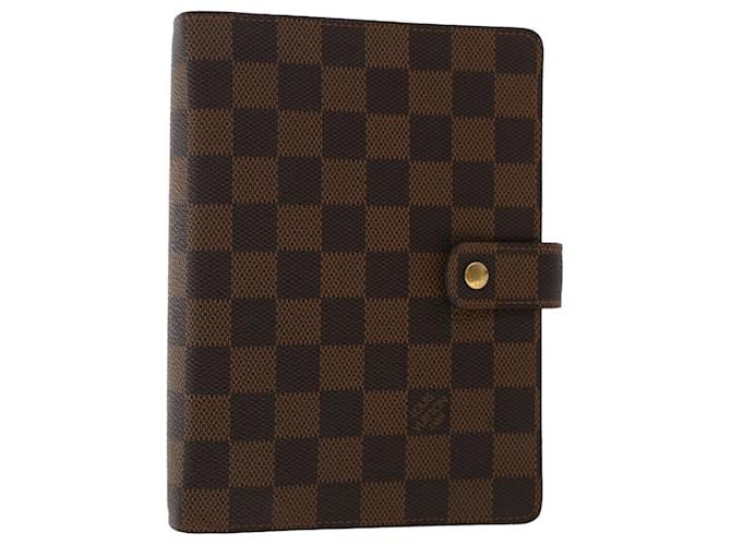 LOUIS VUITTON Agenda MM Damier Ebene Planner Cover Brown