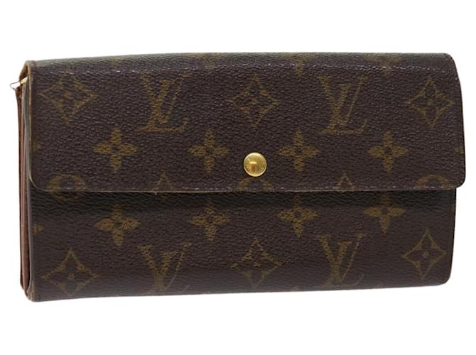 LOUIS VUITTON Portafoglio lungo con monogramma Sarah Portafoglio M60531 LV Aut 49970 Tela  ref.1031585