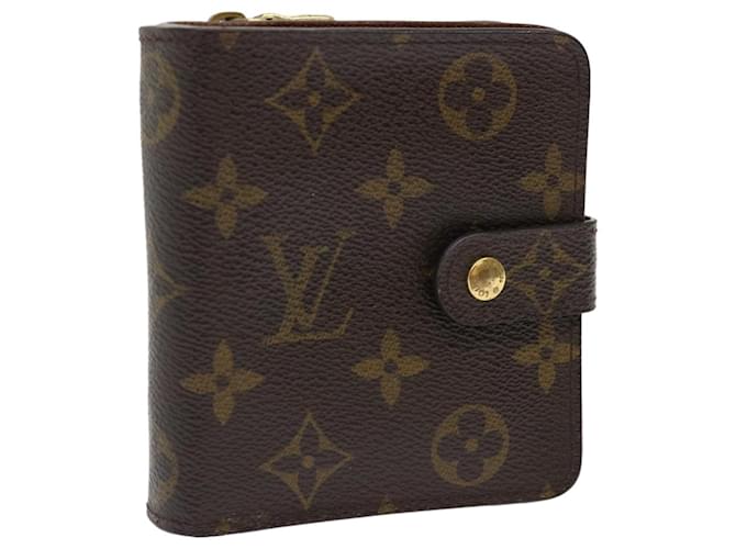 LOUIS VUITTON Monogram Portefeuille zippé compact M61667 Auth LV 49948 Toile Monogramme  ref.1031598