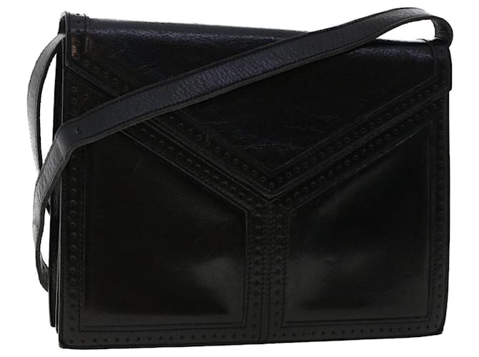 SAINT LAURENT Clutch Bag Shoulder Bag Leather 2Set Black White Auth ep1268  ref.1031625