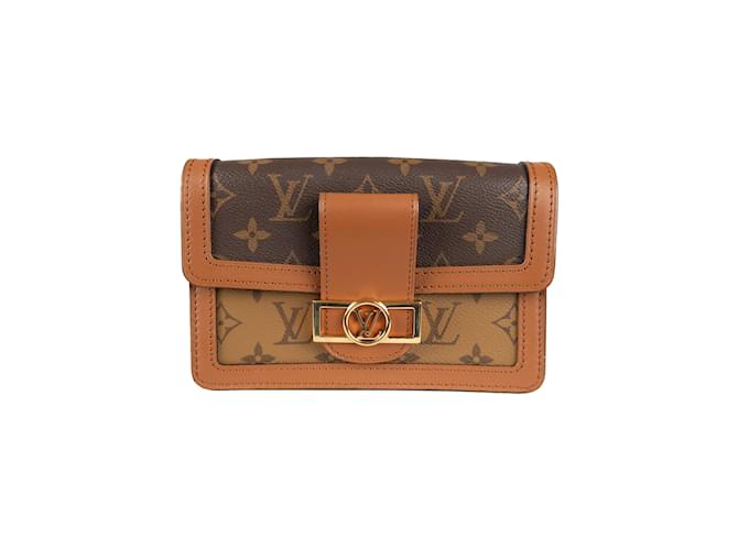 Louis Vuitton Monogram Reverse Canvas Dauphine-Gürteltasche Braun  ref.1031651