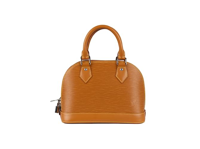 Louis Vuitton Epi Alma BB Handbag Brown Leather  ref.1031652