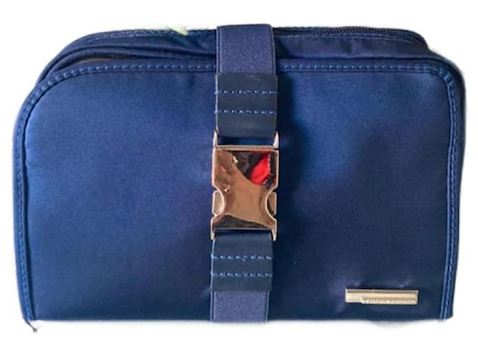 COSTUME NATIONAL sac de voyage pochette Acrylique Bleu  ref.1031672