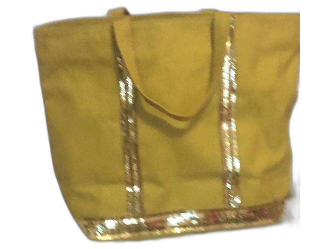 Cabas Vanessa Bruno en toile de coton jaune