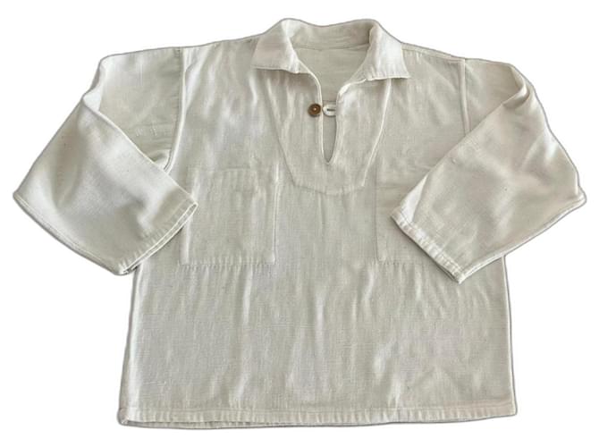 Autre Marque túnica crudo algodón crudo T. M-L Blanco roto  ref.1031743