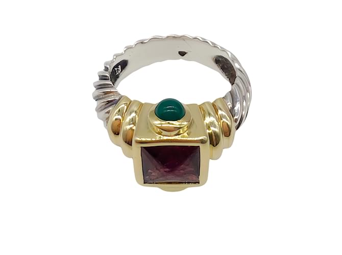 David Yurman 14k amethyst green Onyx Renaissance Cable Ring Golden Metal ref.1031907 Joli Closet