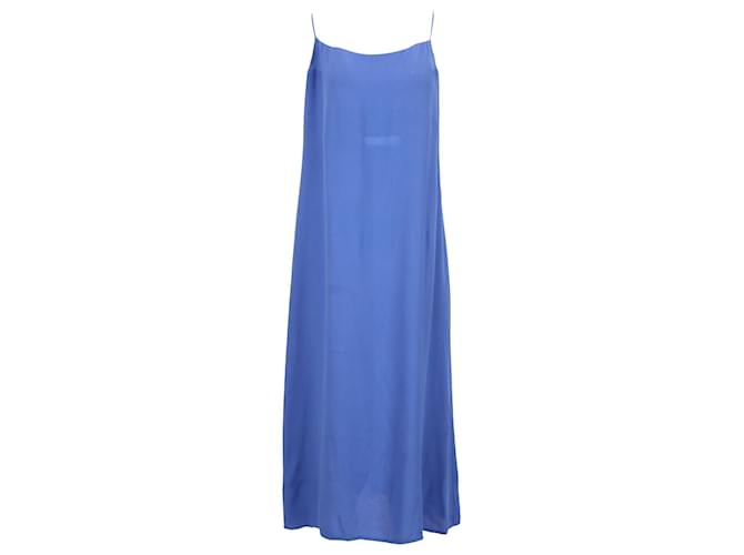 Reformation Dover Crepe Midi Dress in Blue Viscose Cellulose fibre  ref.1031959