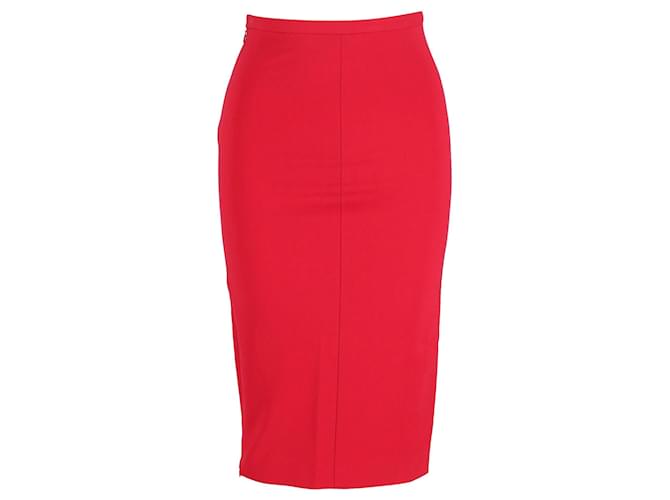 Diane Von Furstenberg Pencil Skirt in Red Viscose Polyester  ref.1032005