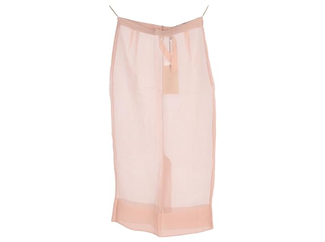 Autre Marque Nº 21 Pencil Skirt in Beige Silk Polyester  ref.1032022