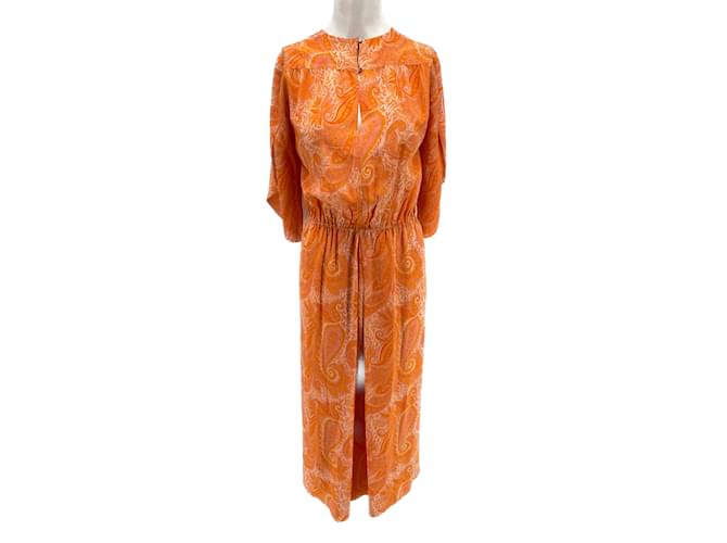 Robes ZADIG & VOLTAIRE.International S Soie Orange  ref.1032137