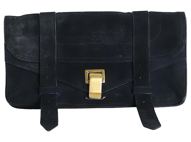 Proenza Schouler Piccolo PS1 Bauletto in camoscio Blu Notte Blu
