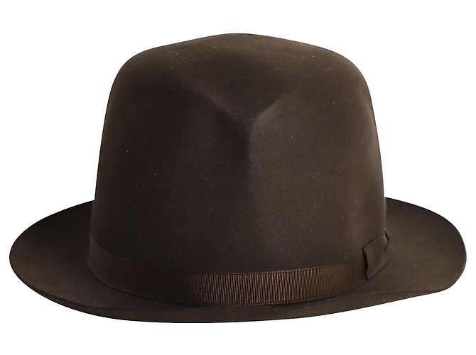 Hermès Hermes Fedora Hat in Brown Beaver Felt