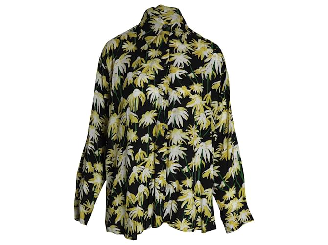 Loewe Daisy-Print Shirt in Floral Print Viscose Python print Cellulose fibre  ref.1032291