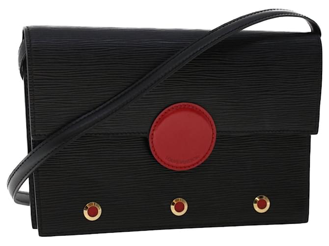 LOUIS VUITTON Epi Hublot Shoulder Bag Black Red M52557 LV Auth ep1267 Leather  ref.1032464