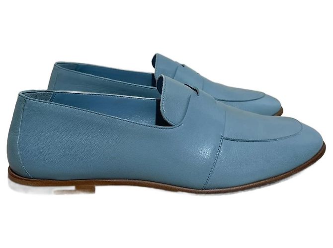 Hermès HERMES Pantoletten & Clogs T.EU 40 Leder Blau