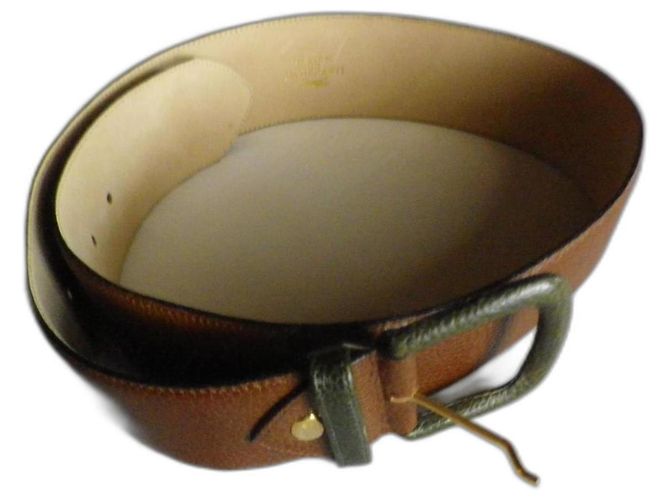 Longchamp Leather Belt Multicolour Camel and Burgundy Multiple colors