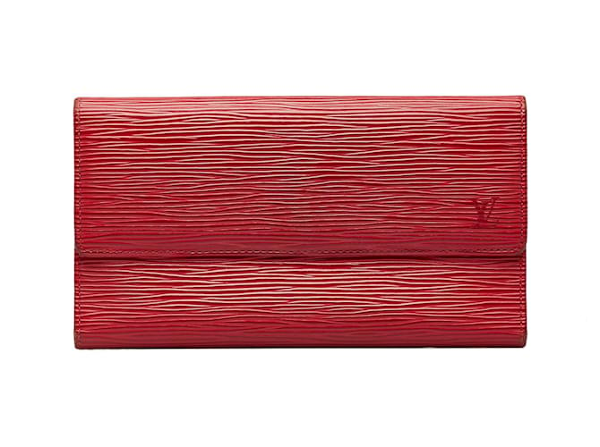 Red Louis Vuitton Epi Portefeuille Sarah Long Wallet – Designer Revival