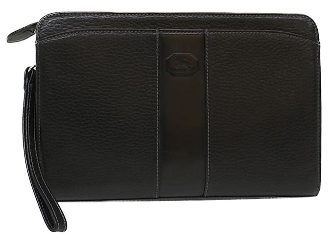 BURBERRY Clutch Bag Leather Black Auth yk8023  ref.1032759