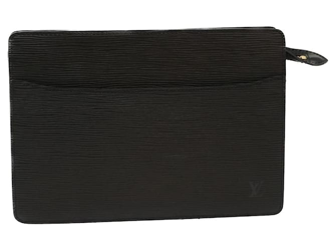 LOUIS VUITTON Epi Pochette Homme Clutch Bag Black M52522 LV Auth th3868 Leather  ref.1032800