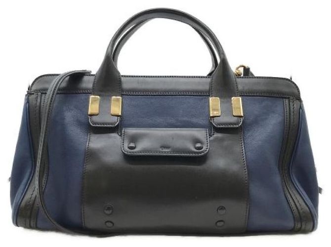Chloé ***Chloe  2way bicolor bag Black Blue