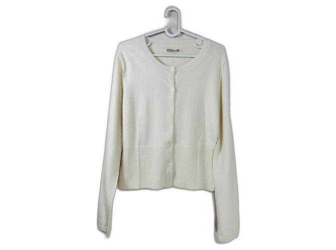 Hémisphère Kaschmir Cardigan Weiß 