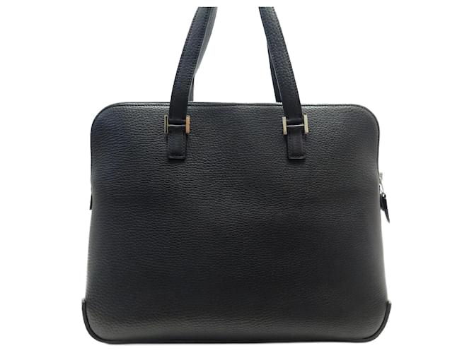 Hermes - Small Black Leather Handbag on Designer Wardrobe