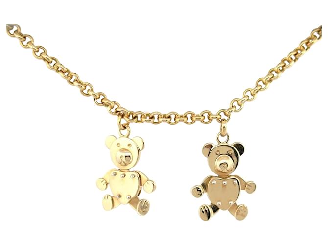 POMELLATO ORSETTO NECKLACE 2 YELLOW GOLD BEARS 18K 35.5GR BEARS NECKLACE Golden ref.1033183 Joli Closet