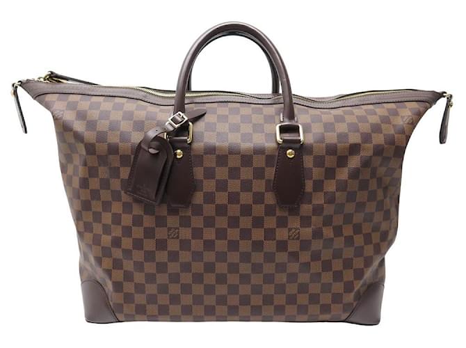 Handbags Louis Vuitton Louis Vuitton Boston Vaslav Travel Bag Damier Ebene Canvas Travel Bag