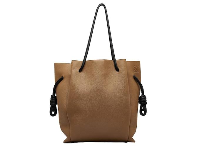 Loewe Leather Flamenco Knot Tote Bag Brown Pony-style calfskin  ref.1033338