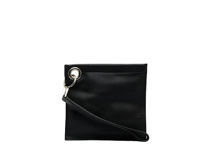 Loewe Leather Cosmetic Pouch Black  ref.1033374