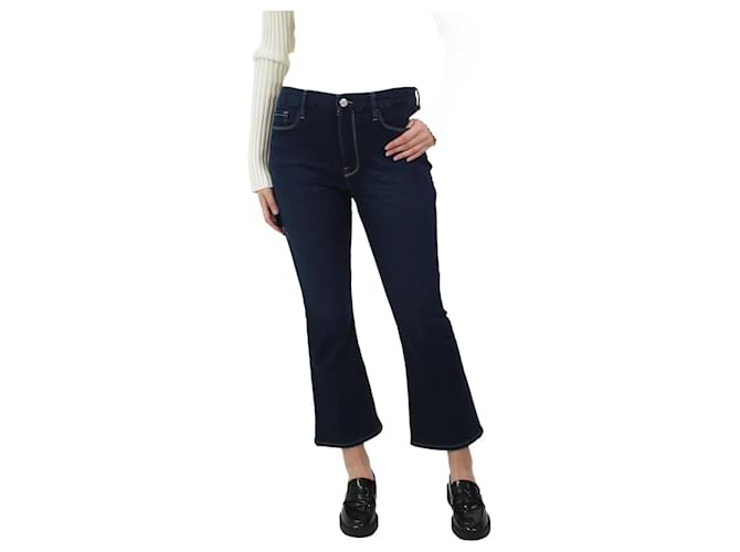 Frame Denim Blue indigo contrast stitch stretch bootcut jeans - size W32 Cotton  ref.1033408