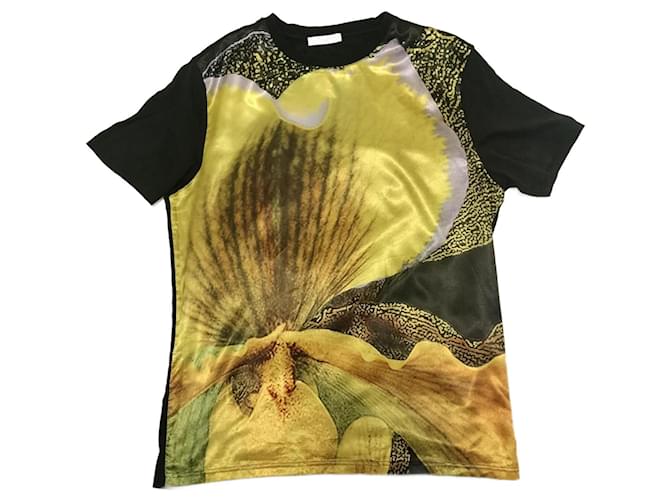 Top Givenchy in seta e cotone nero e giallo 