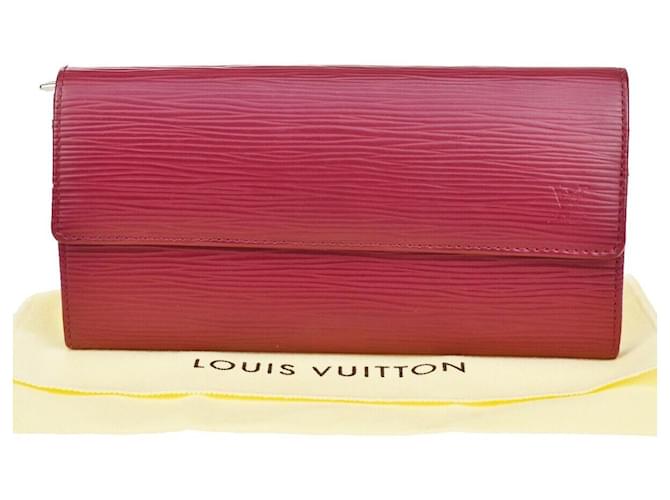 Louis Vuitton Portefeuille Sarah Pink Leder  ref.1033550