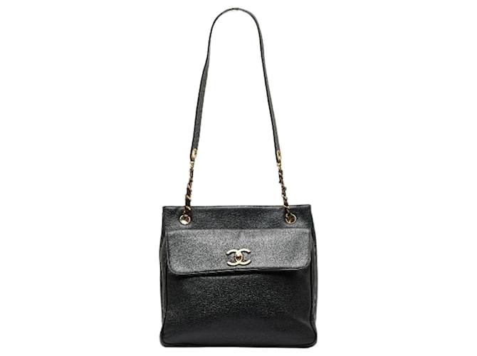 Timeless Chanel COCO Mark Black Leather  ref.1033695