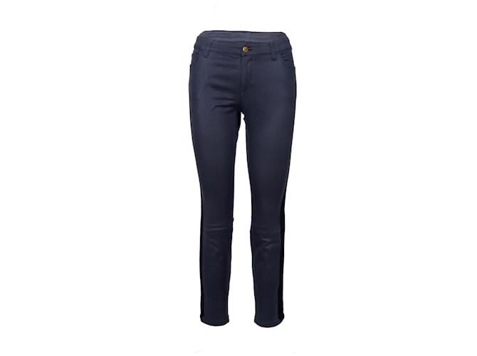 Louis Vuitton Jeans with Black Stripe Blue  ref.1033818